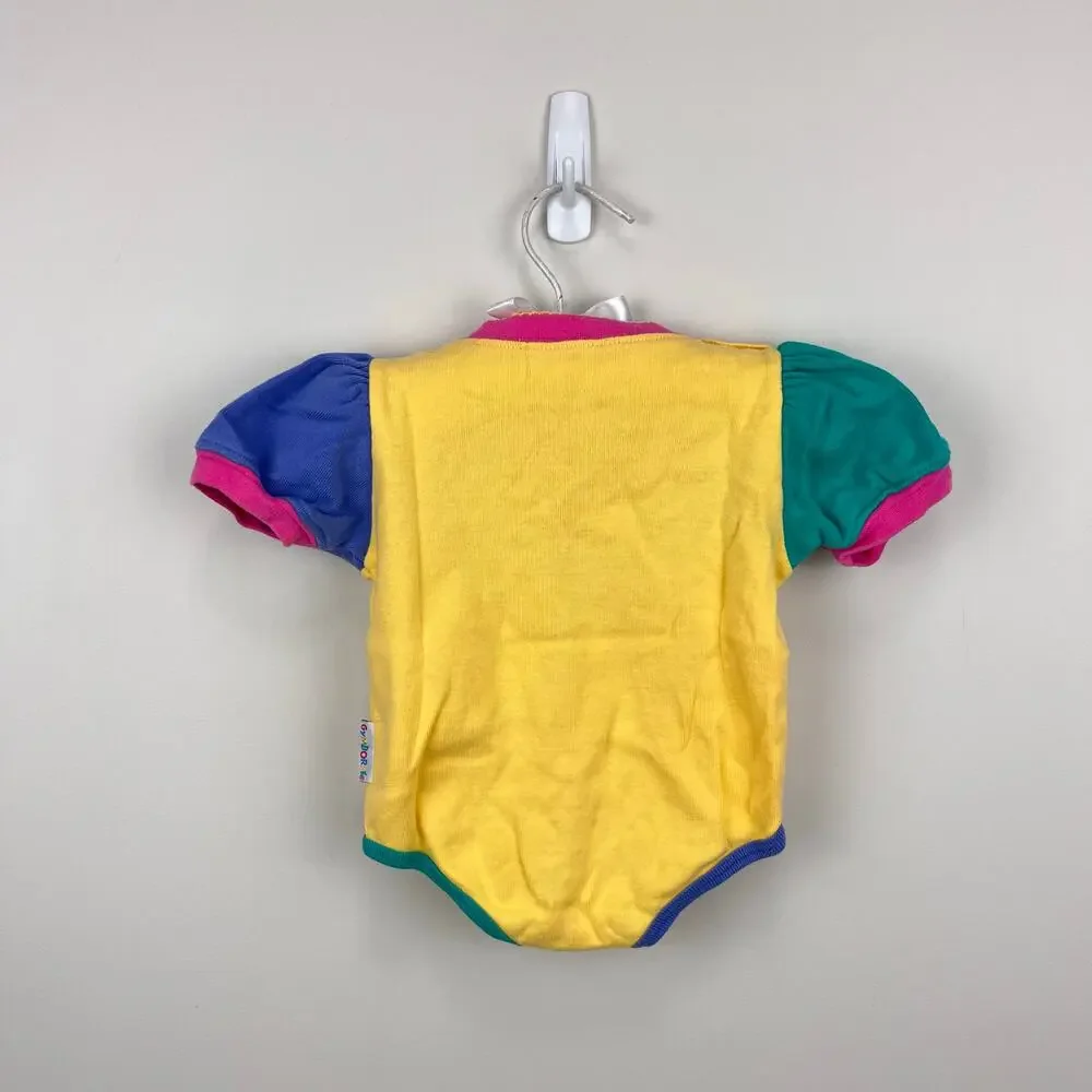Vintage Gymboree Color Block Beach Bodysuit Romper Newborn 3-6 Months